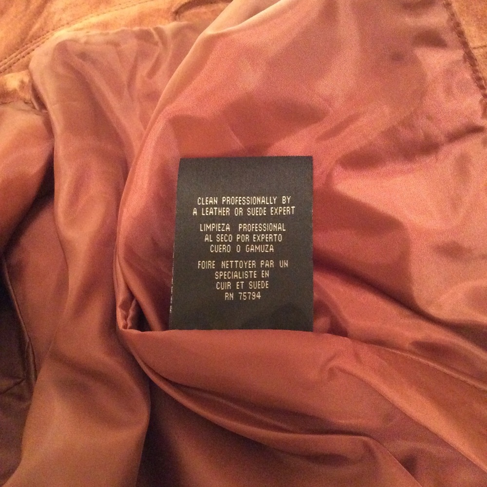 KC Collection Rust/Brown Suede Jacket - Picture 7 of 8